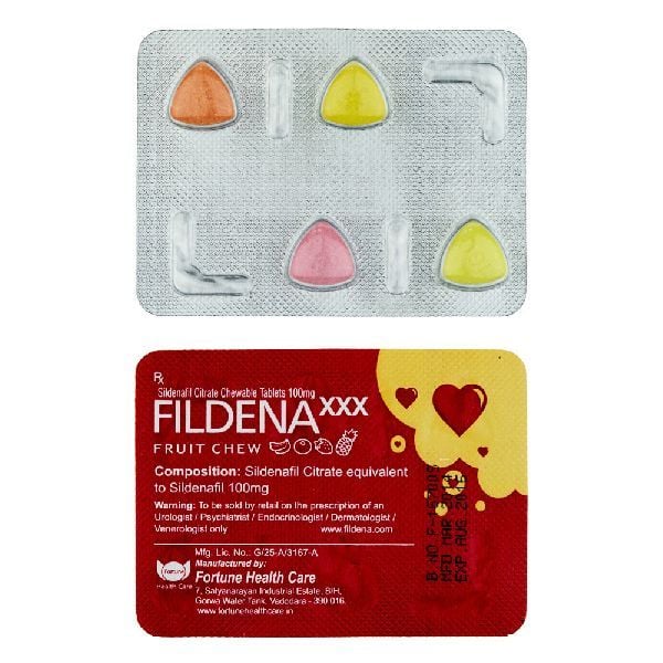 Sildenafil Chewable 100MG (Fildena XXX)