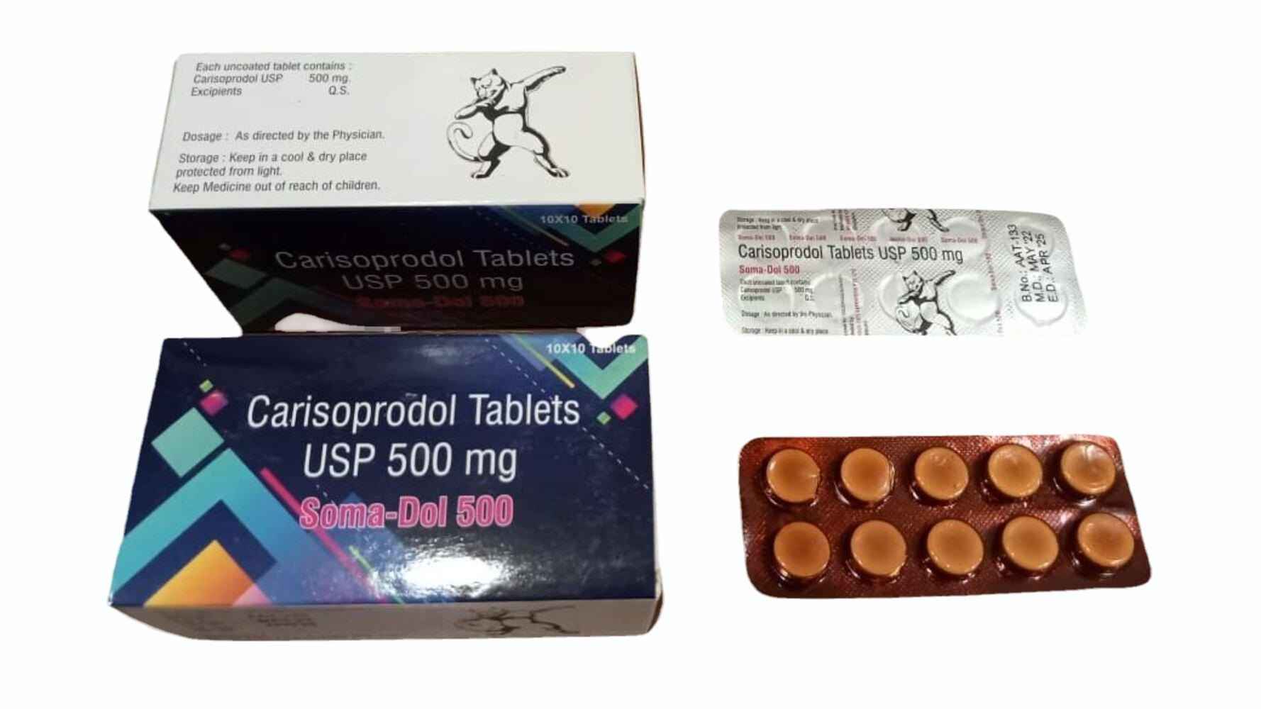 Carisoprodol 500mg (Soma-Dol 500)